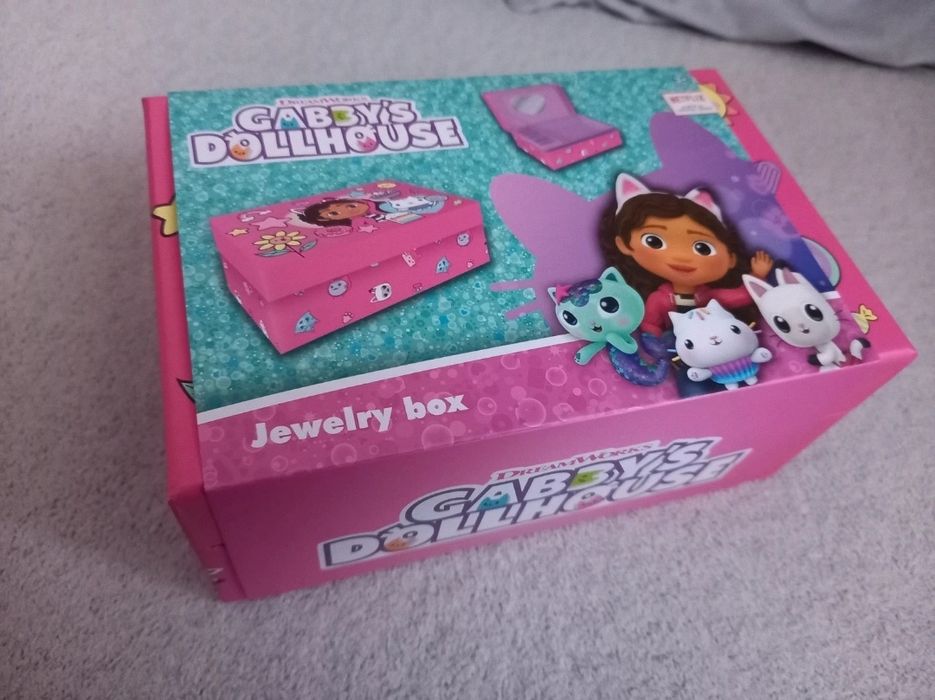 Szkatułka na biżuterię z lusterkiem koci domek Gabi