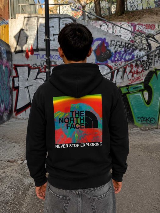 Толстовка The North Face MultiColor • Худи Черное TNF Базовое • XS-XXL