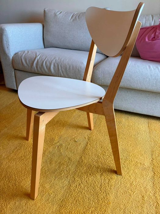 Conjunto 4 cadeiras NORDMYRA branco/bétula IKEA