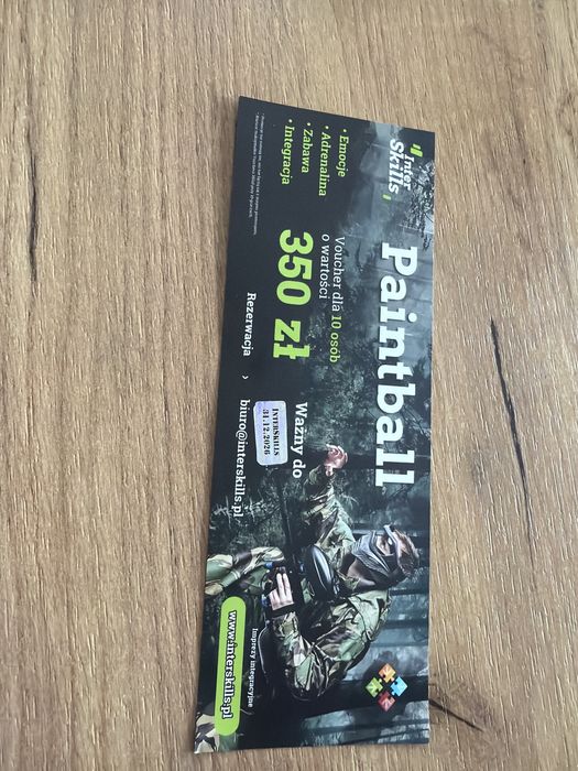 Paintaball iterskills voucher dla 10 osob o wartosci 350 zl