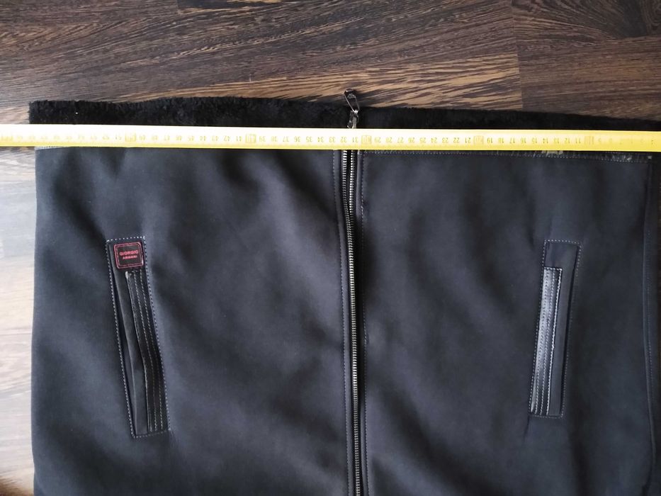 Kurtka Giorgio Armani niebieska nubuk