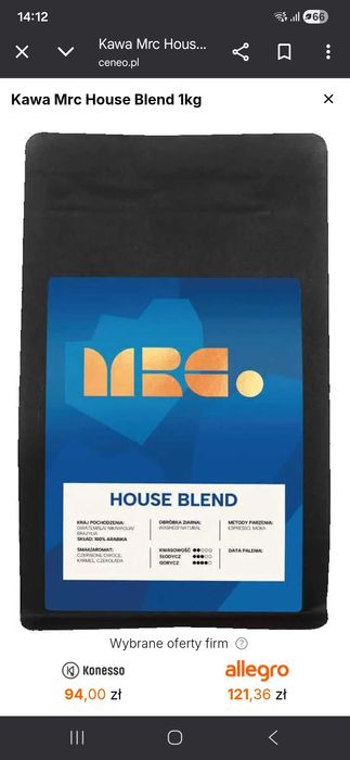 Orginalna  brazyliska kawa ziarnista 1kg