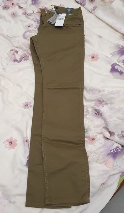 Стильні чоловічі штани mango slim fit EUR 38 (S або XS), оливкові