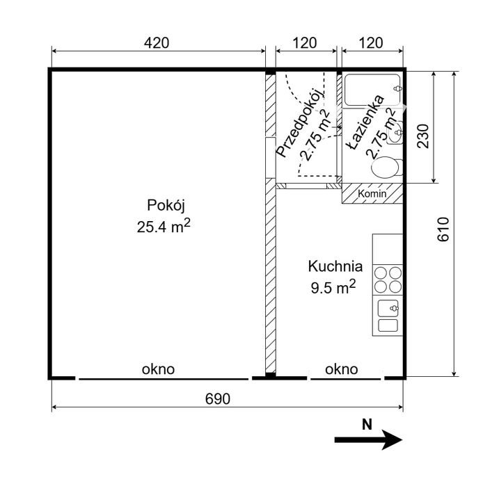 Sprzedam mieszkanie w Pławach, ul.Karpińskiego 40,5m2;  IVpiętro.