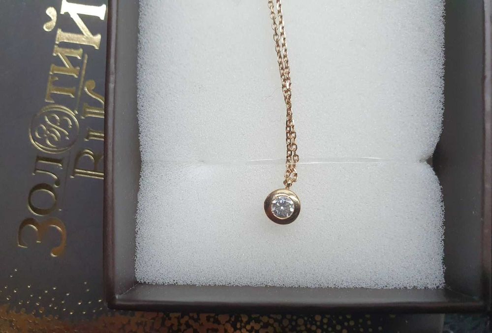 ніжне класичне кол´є золото золотое колье ланцюг цепочка камень