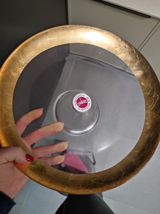 Patera szklana złota new secession collection