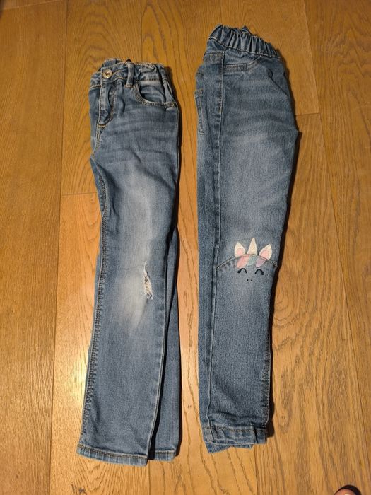 Spodnie jeansowe dla dziewczynki. Rozmiar 116, Zara, Pepco