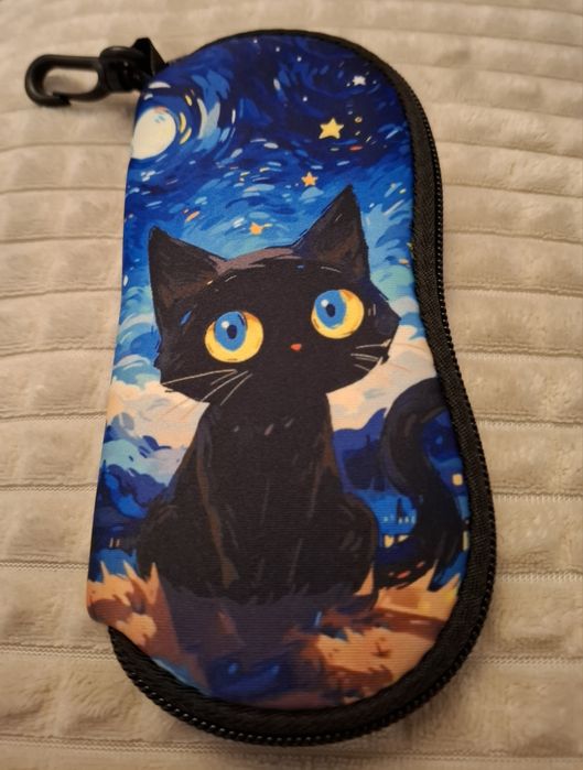 Etui na okulary z kotem Piankowe Nowe Prezent
