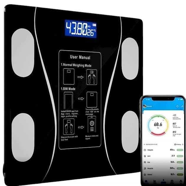 Розумні ваги Body Fat Scale з підрахунком калорій, Bluetooth ваги