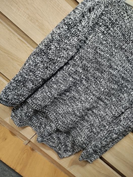 Sweter damski w piękny biało czarny splot