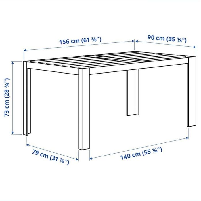 Stol IKEA ogrodowy SJALLAND 156x90x73cm