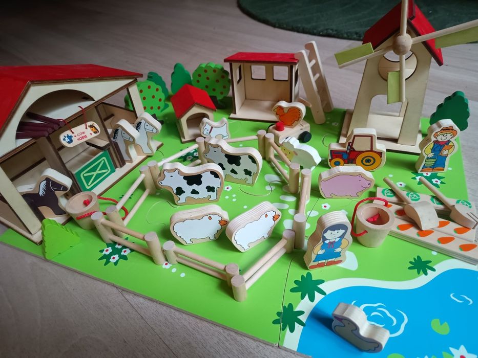 Zestaw Farma drewniana BigJigs Toys