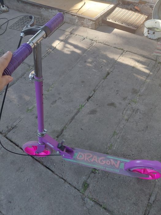 Продам самокат двоколісний фіолетовий складний Best Scooter Dragon