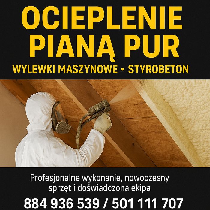 Natryskowe ocieplenia pianą pur
