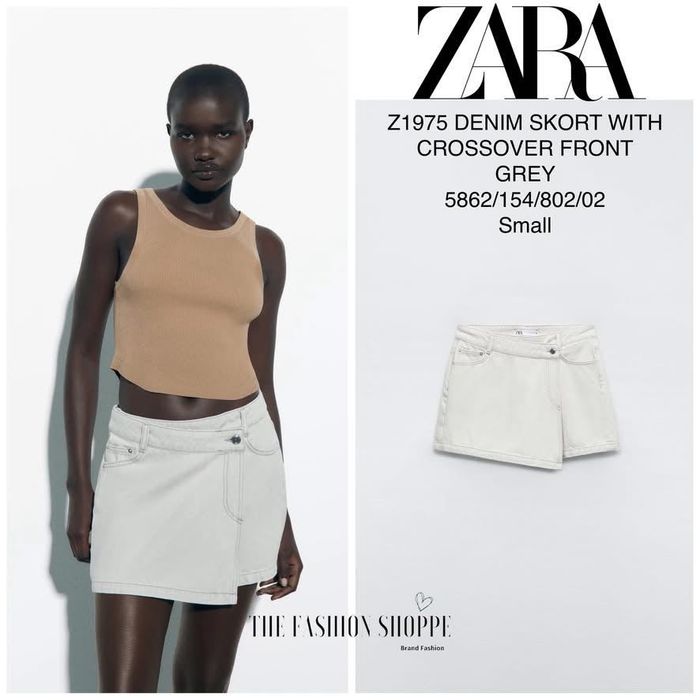 Джинсові шорти спідниця zara сірі, розмір S