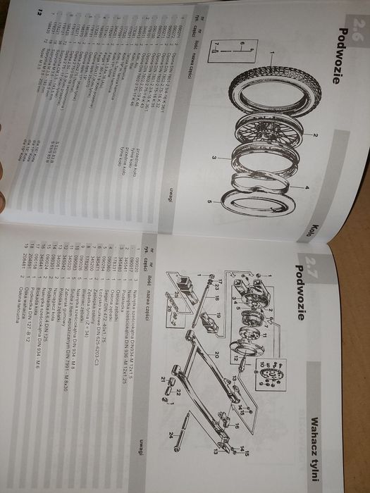 Instrukcja obsługi katalog czesci rama silnik simson s51 s70