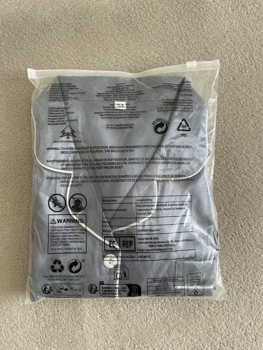 Піжама жіноча шовкова М сіро-блакитна шорти футболка