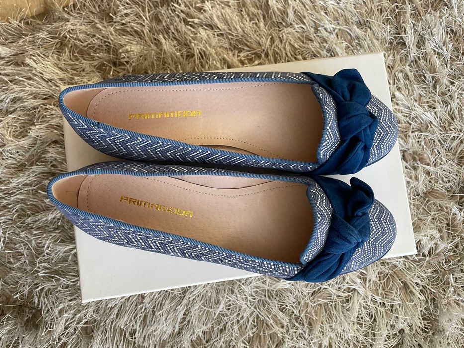 Primamoda 37 nowe niebieskie kokarda wysyłka 0zł