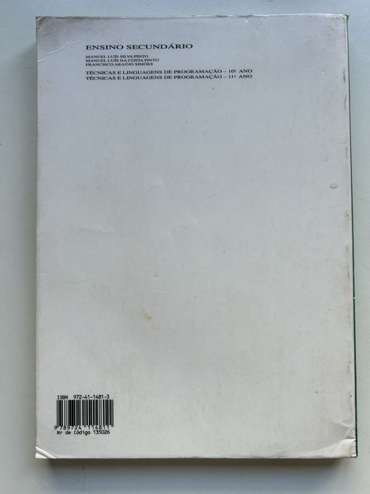 Livros sobre informática para ensino secundário tecnológico