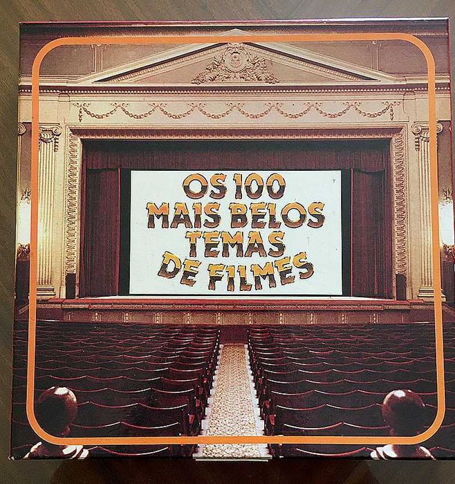 8 LP "Os 100 mais belos temas de filmes" na caixa original