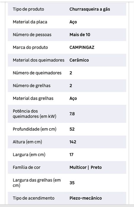 Churrasqueira Barbecue a gás CAMPINGAZ 2 SERIES CLASSIC C-LINE RBS