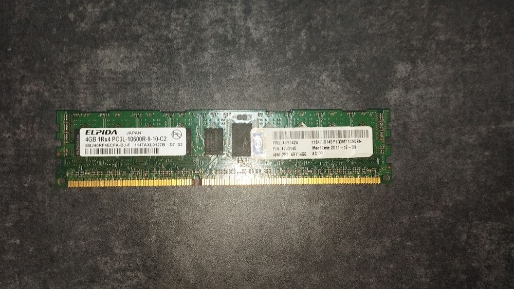16 Гб ОЗУ 4х4 ddr3 elpida