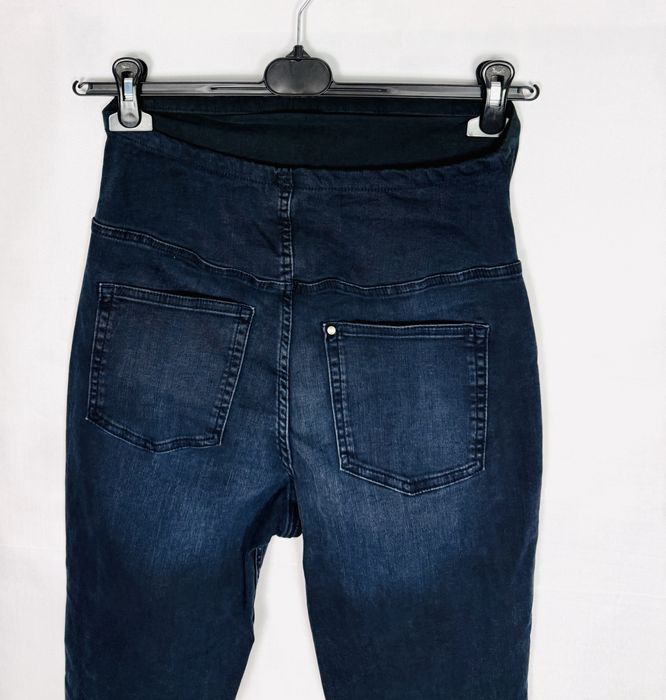 Ciemnogranatowe jeansy ciążowe M 38