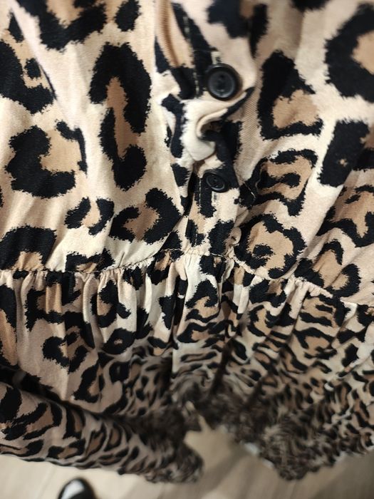 Damska sukienka maxi print panterka