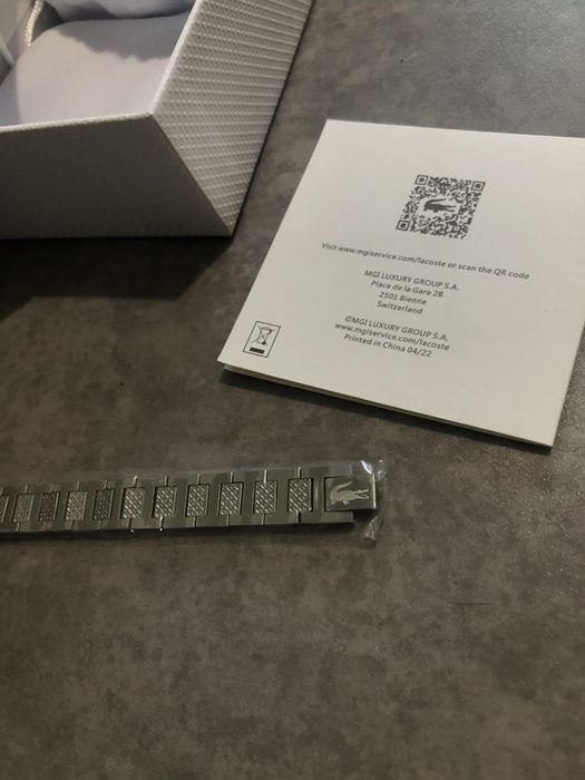 Bransoletka męska Lacoste Metropole srebrna