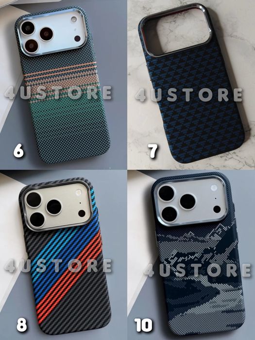 Чехол Carbon Magsafe на iPhone 17 Pro ультра тонкий легкий чохол під Карбон