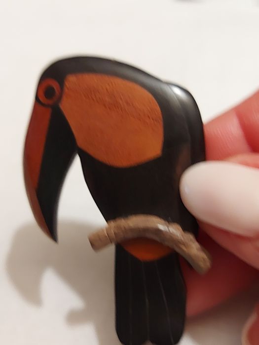Broche / Pregadeira de Tucano, origem Brasil.