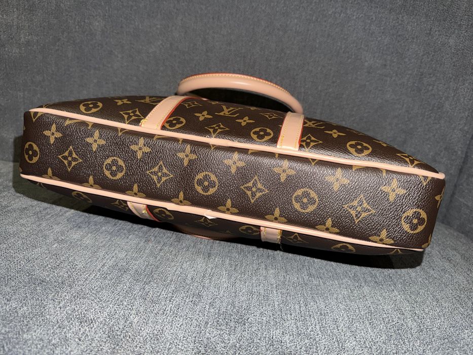 Promocja Elegancka Torba Aktówka na Laptopa Skóra Cielęca Classic Monogram Premium