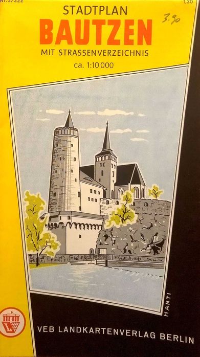 24 Bautzen Mapa miasta (Old Time) (463)