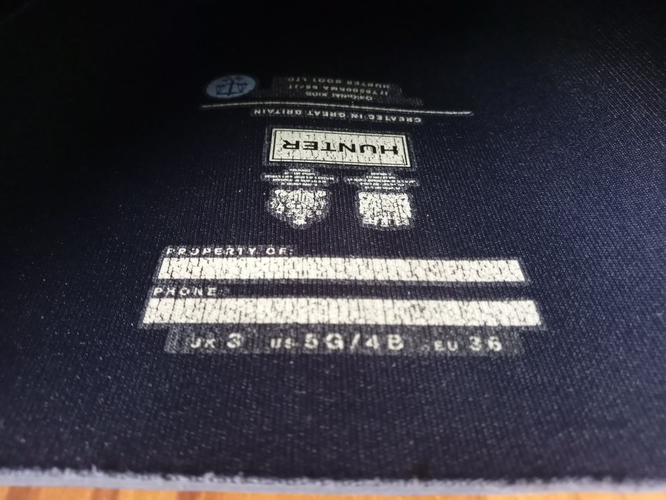 HUNTER kalosze wysokie granatowe r.36 SUPER!