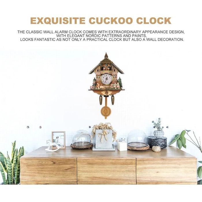 Маленькие кварцевые часы с кукушкой