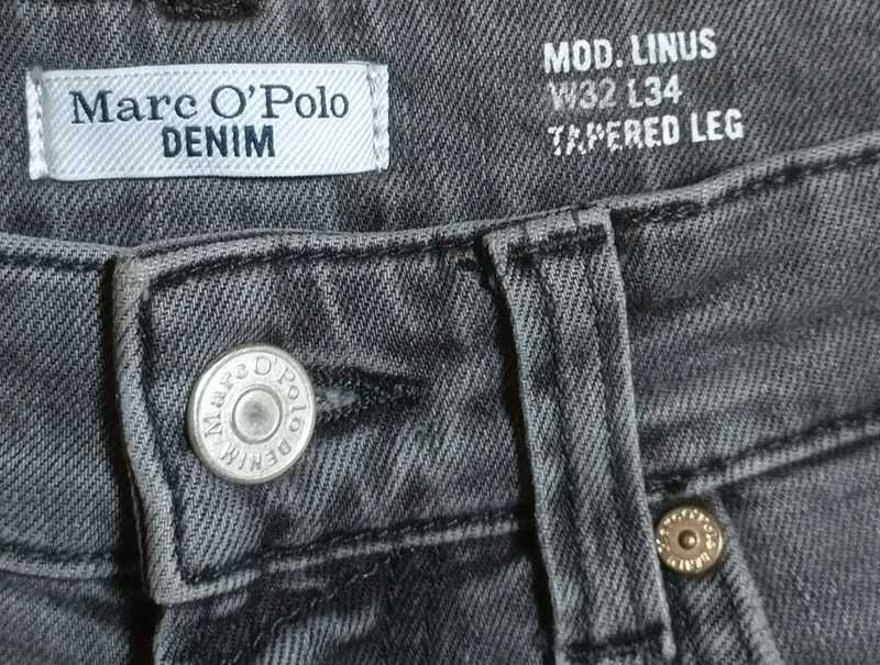Marc O'Polo linia tapered leg w32l34 szare jeansy męskie slim