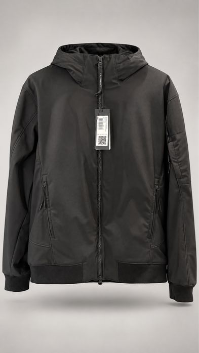 Куртка C.P. Company Shell-R Hooded Lens Jacket, новая с, XL, чёрная