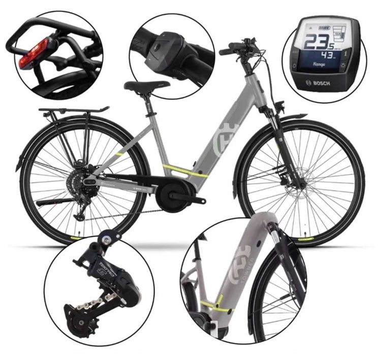 Rower elektryczny HUSQVARNA Towner 2 Bosch Wyprzedaż e-bike