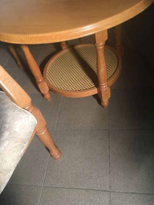 Stolik kawowy+ 2 fotele drewno dąb