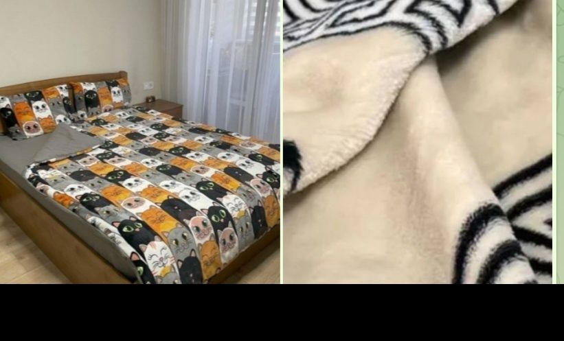 Теплі постільні комплекти з плюша+бязі "зима -літо"