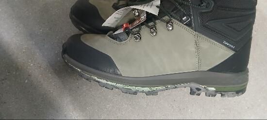 Botas de trekking -  TREK100 - impermeáveis - Molde largo -caqui homem