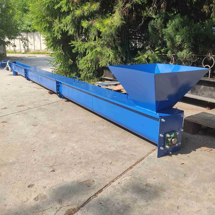 Шнек в жолобі для тирси, пелет, макухи, погрузчик в лотку, ВИРОБНИК