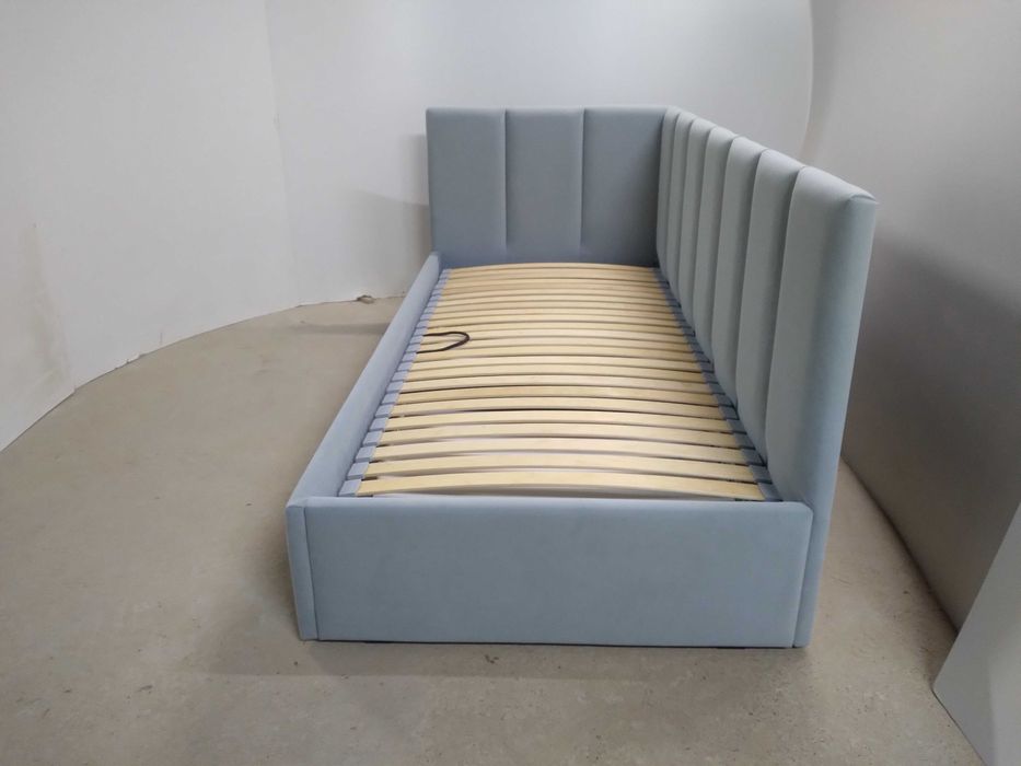 PROMOCJA Łóżko Tapicerowane MłodzieżoweNarożne StelażMetalowyPojemnik