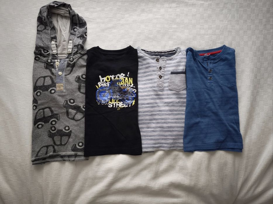 4x koszulka z długim rękawem longsleve rozmiar 110