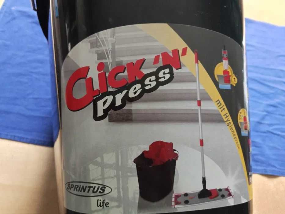 NOWY! Wiadro, mop, zestaw do mycia podłóg SPRINTUS CLICK ‘N’ PRESS