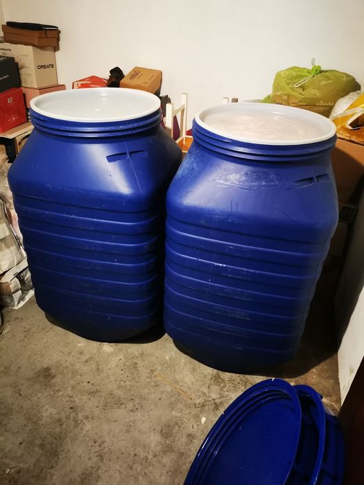 2 bidões 200L de armazenamento alimentar