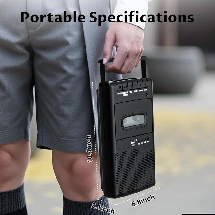 Касетний магнітофон T300-DE-S з USB та цифровим записом