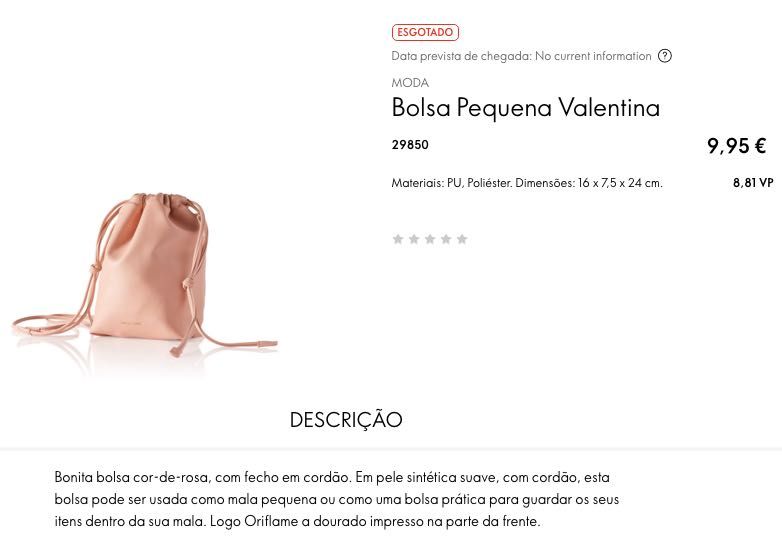 Bolsa Rosa Oriflame