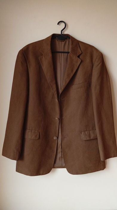 Brązowa  zamszowa marynarka oversize , rozmiar XL