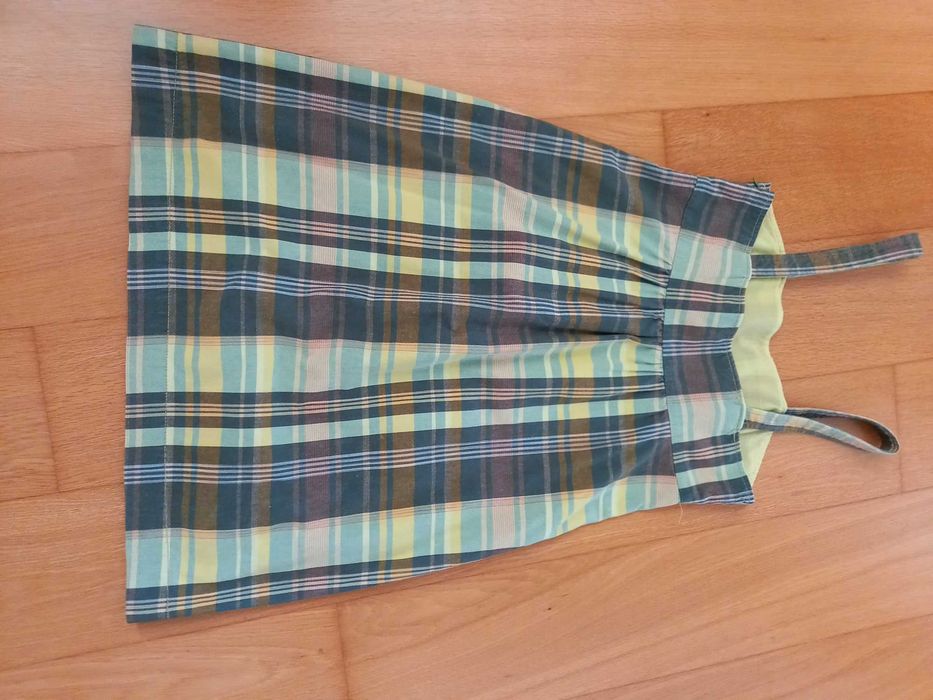 Vestido alças tons verde claro